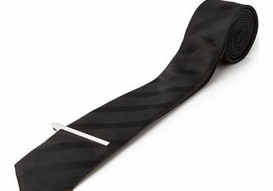 Bhs Black Skinny Tie With Bar, Black BR66B02EBLK