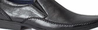 Bhs Black Stitch Detail Formal Loafers, Black
