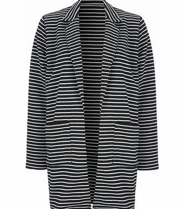 Bhs Black Stripe Jacquard Jacket, black 12034338513