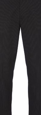 Bhs Black Stripe Tailored Fit Flat Front Trousers,