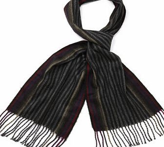 Bhs Black Stripe Woven Scarf, Black BR63S09FBLK