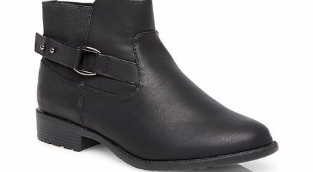 Bhs Black Stud Extra Wide Ankle Boots, black