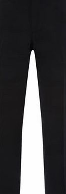Bhs Black Tailored Fit Flat Front Trousers, Black