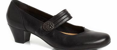 Bhs Black TLC Metal Button Bar Shoes, black 2836448513