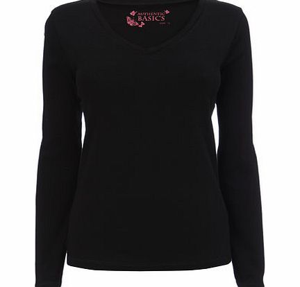 Bhs Black V Neck Top, black 2423008513