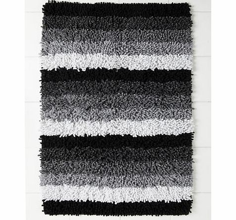 Black/white Chenille Stripe Mat, black/white