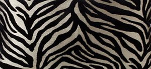 Bhs Black Zebra Cut Velvet Cushion, black 30914878513