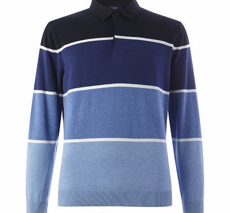 Bhs Block Stripe Rugby Blue, Blue BR53C01GBLU