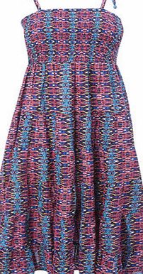 Bhs Blue And Pink Carnival Print Smock Dress, blue