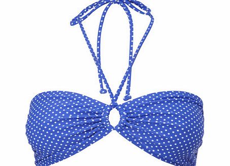 Bhs Blue And White Great Value Spot Print Bandeau
