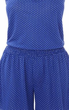 Bhs Blue And White Great Value Spot Print Playsuit,