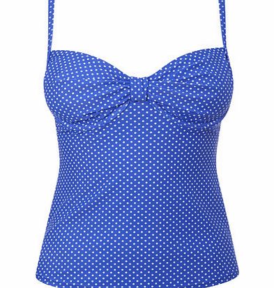 Bhs Blue And White Great Value Spot Print Tankini
