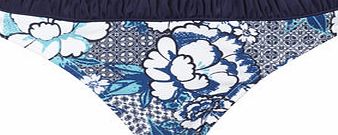 Bhs Blue and White Oriental Floral Print Bikini