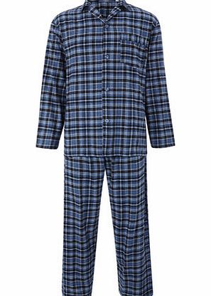 Bhs Blue Brushed Cotton Pyjama Set, Blue BR62J09FBLU