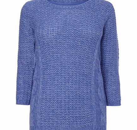 Bhs Blue Cable Side Jumper, blue 587441483