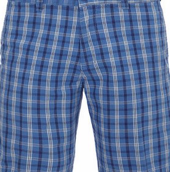 Bhs Blue Check Chino Shorts, Blue BR57H02GBLU