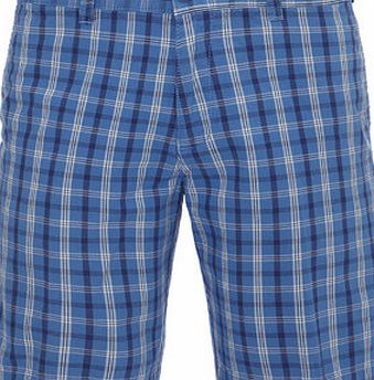 Bhs Blue Checked Chino Shorts, Blue BR57H02GBLU