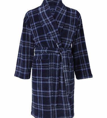 Blue Checked Dressing Gown, Blue BR62G37FNVY