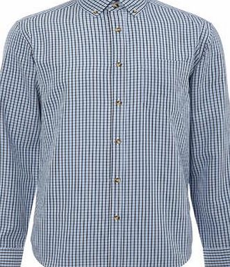 Bhs Blue Checked Soft Touch Shirt, Blue BR51S04GBLU
