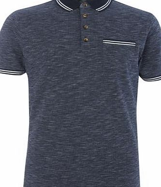 Bhs Blue Cotton Pique Polo Shirt, MID BLUE BR52S12GBLU