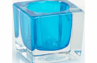 Bhs Blue cube tea light holder, blue 30908961483