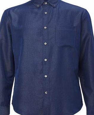 Bhs Blue Denim Look Shirt, Blue BR51P05FNVY