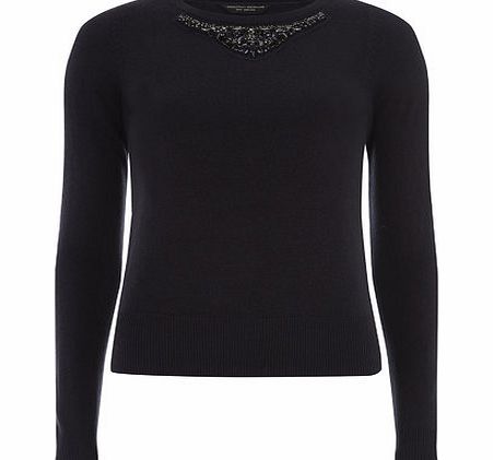Bhs Blue Embellished Jumper, blue 19129541483