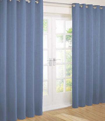 Bhs Blue Essentials Plain Panama Eyelet Curtains,