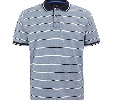 Bhs Blue Fine Stripe Polo Shirt, BLUE BR52J07GBLU