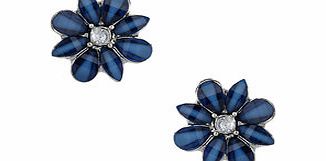 Bhs Blue Flower Clip On Earring, blue 12177961483