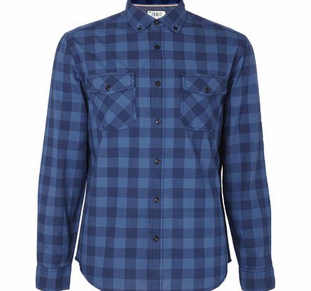 Bhs Blue Gingham Check Shirt, Blue BR51T04FBLU