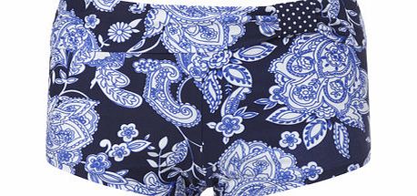 Bhs Blue Great Value Paisley Print Swim Short, blue