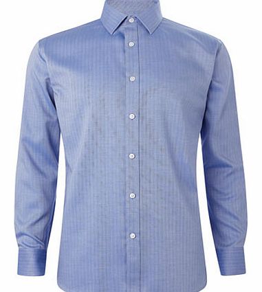 Bhs Blue Herringbone Shirt, Blue BR66K03EBLU