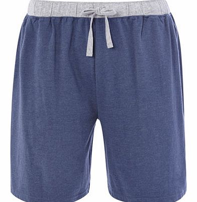 Blue Jersey Lounge Shorts, Blue BR62S01EDMB