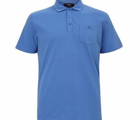 Blue Jersey Polo Shirt, Blue BR52J01GBLU