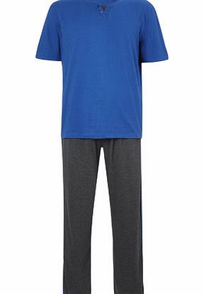 Blue Jersey Pyjamas, Blue BR62P01FBLU