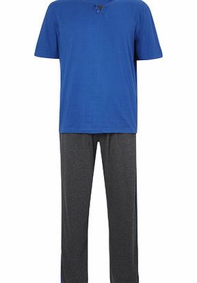 Bhs Blue Jersey Pyjamas, Blue BR62P01FBLU