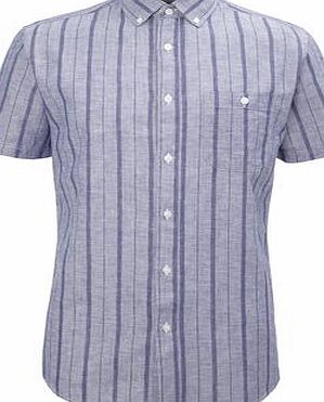 Bhs Blue Linen Blend Shirt, Blue BR51A99GNVY