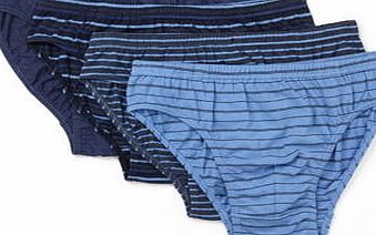 Bhs Blue Mix 4 Pack Stripe Slips, Blue BR60S01GBLU