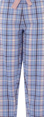Bhs Blue Multi Check Pyjamas Bottoms, blue multi