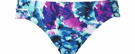 Bhs Blue Multi Digital Print Side Detail Bikini
