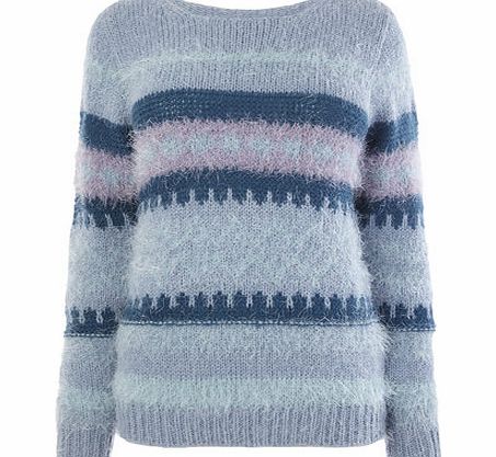 Bhs Blue Multi Fluff Jumper, blue multi 587230214