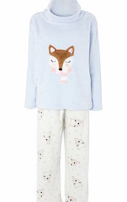 Bhs Blue Multi Fox Novelty Gifting Pyjama, blue