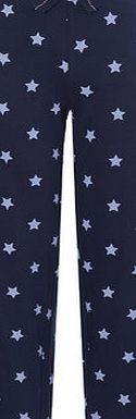 Bhs Blue Multi Ladies Jersey Star Print Pant, blue