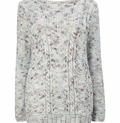 Bhs Blue Multi Twist Stitch Detail Jumper, blue