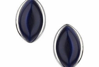 Bhs Blue Navette Stud Earrings, navy 12179480249