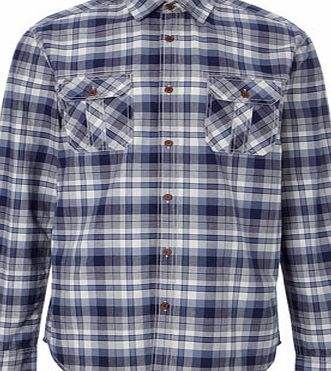 Bhs Blue Oxford Checked Shirt, Blue BR51T09ENVY