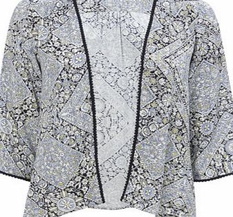 Bhs Blue Petite Print Kimono, blue multi 483750214