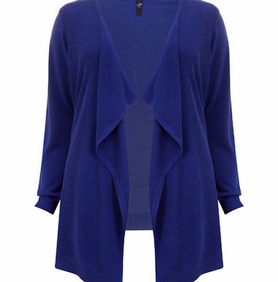 Bhs Blue Rib Front Cardigan, blue 12610951483