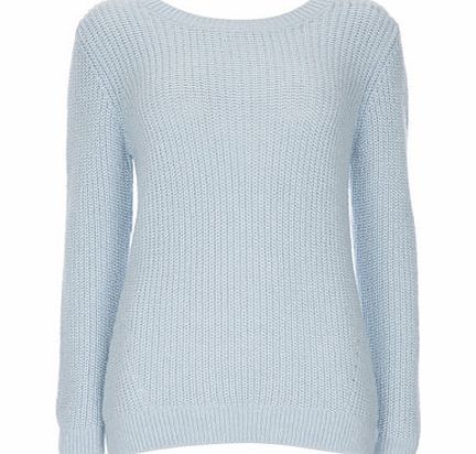 Bhs Blue Ribbed Knitted Jumper, navy 12035220249